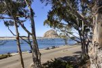 The view of Morro Rock from the stairs leading to the bay just down the street